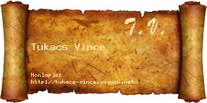 Tukacs Vince névjegykártya